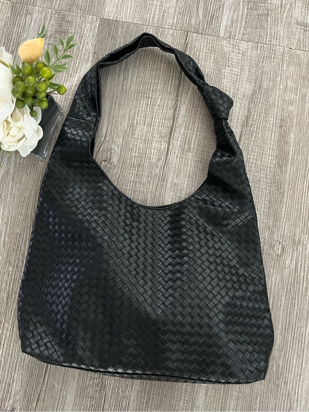 Woven Shoulder Hobo Bag - Picture 2 of 9